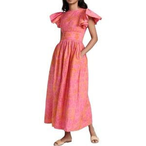 Sika Flutter Sleeve Midi Maxi Dress Size‎ 8